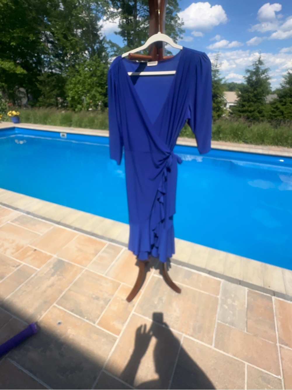 Kiyonna Royal Blue Midi Wrap Dress